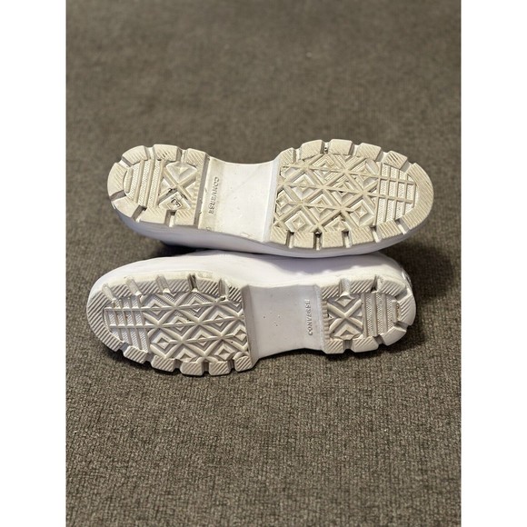 Converse Chuck Taylor All Star Women’s Size 8 White Lugged Leather High Shoes - Picture 8 of 9